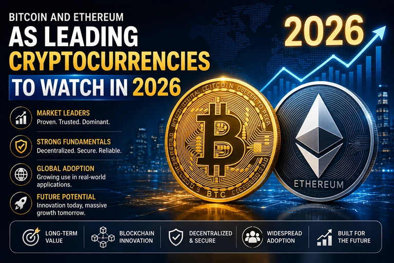 Bitcoin and Ethereum as leading cryptocurrencies to watch in 2026