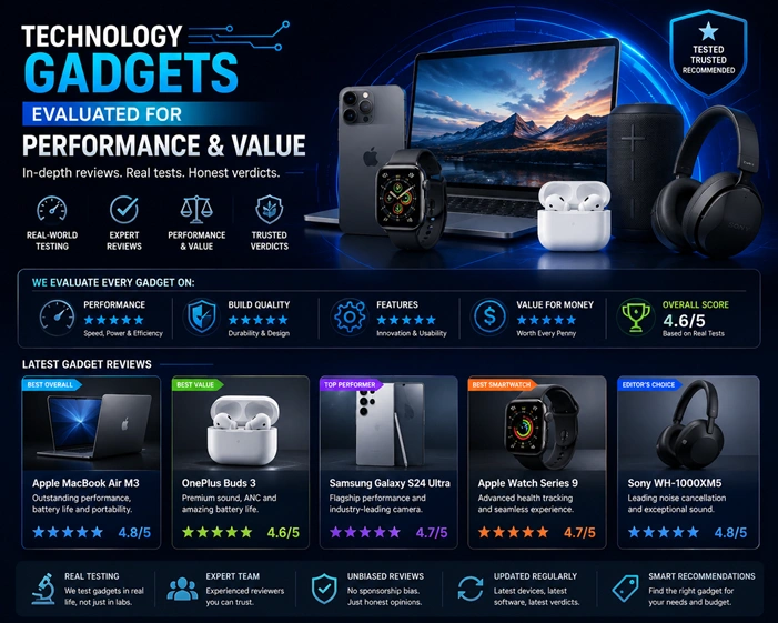 Technology gadgets evaluated for performance and value at TechGriper