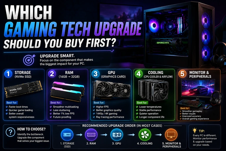 Which gaming tech upgrade should you buy first for better PC performance